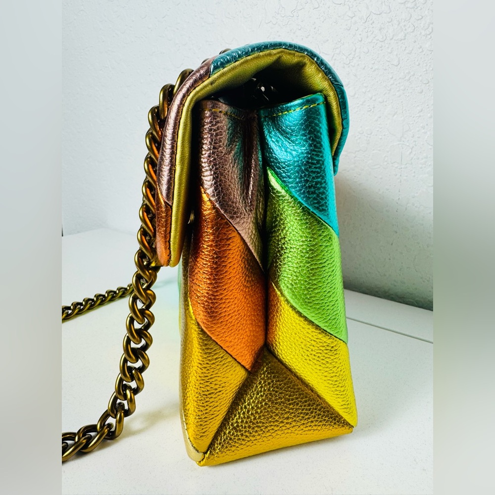KURT GEIGER KENSINGTON MEDIUM BAG MULTICOLOR STRIPES - Picture 6 of 16